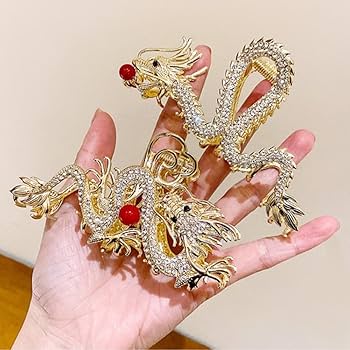 ヘアアクセサリー龍キラキラクリップ髪飾り豪華派手目立つ浴衣お洒落韓国チャイナコス ヘアアクセサリー龍キラキラクリップ髪飾り豪華派手目立つ浴衣